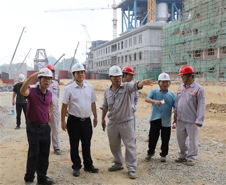 蒙勝益到魚峰水泥技改項目調(diào)研指導